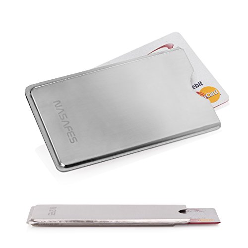 RFID Credit Card Holder Protector Stainless Steel Credit Card Wallet Slim RFI... 