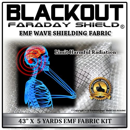 EMF RF RFID Cell Block Wave Shielding Fabric 43" X 5 Yards Blackout Faraday Shield - 3