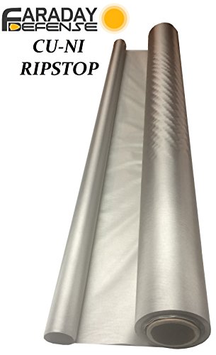 RFID Shielding Nickel Copper Rip-Stop Fabric Roll 50" x 1' Signal EMF Blocking Material - 3