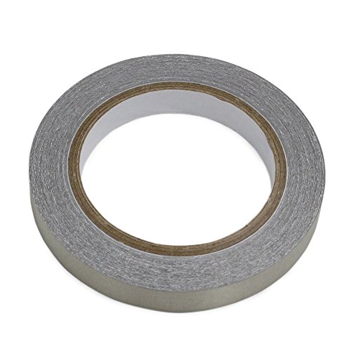 WINGONEER Double Conductors, Interference Suppression, Shielding, Isolation, Electromagnetic Radiation Protection, Repair Plain Conductive Cloth Fabric Adhesive Tape - 0.3in x 65ft - 2
