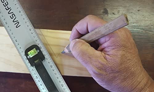 Aluminum Straight Edge Ruler with Handle - It is A Level, A Straight Edge, and A Centimeters Ruler - Ideal for Cutting, Much Safer Because of The Handle. It is Easy to Use and Light Weight. - 8