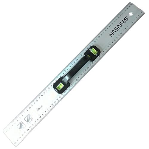 Aluminum Straight Edge Ruler with Handle - It is A Level, A Straight Edge, and A Centimeters Ruler - Ideal for Cutting, Much Safer Because of The Handle. It is Easy to Use and Light Weight. - 1