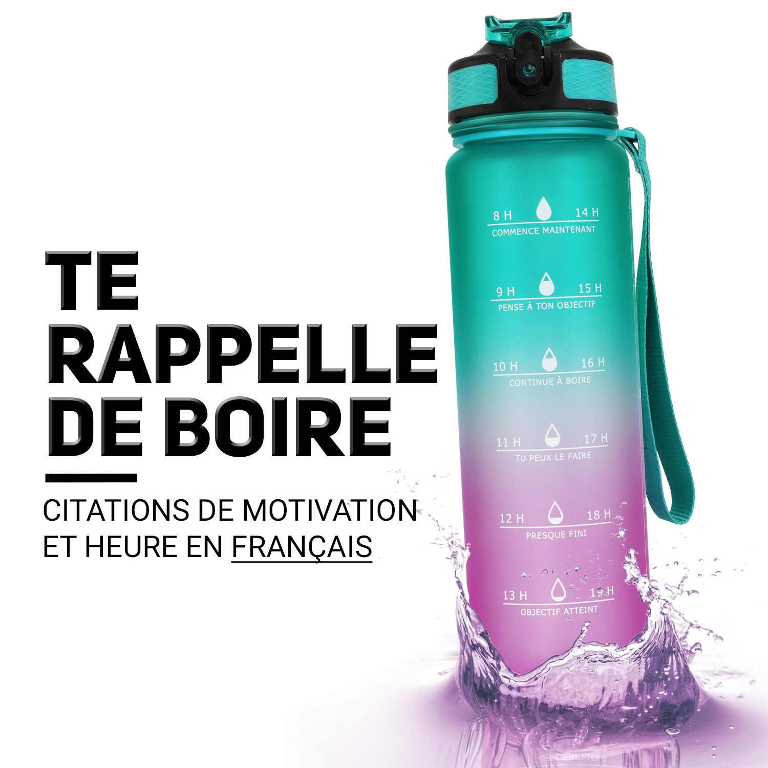 Gourde Motivation Fran ais Restez Hydrat Et Motiv Tout Au Long De 