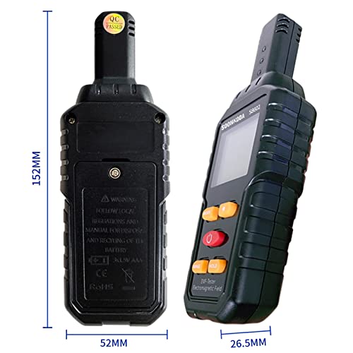 3 in 1 EMF Meter,EMF Reader,Electromagnetic Field Radiation Detector,EMF Tester for Home,EMF Detector with Sound Light Alarm,Ghost Hunting Equipmetent - 6