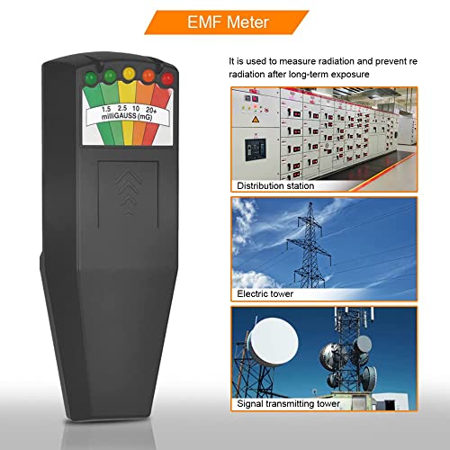 EMF Meter, 5 LED Magnetic Field Detector, Ghost Hunting Equipment Tester for Home, Office & Outdoor Inspections - 6