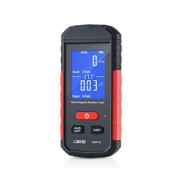 EMF Meter, LONVOX Electromagnetic Field Radiation Detector, Rechargeable EMF Detector, Ghost Hunting Equipment with Large LCD, 3-in-1 EMF Reader for Testing Electric Field, Magnetic Field, Temperature - 1