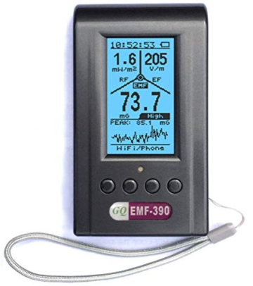 EMF Meter,Advanced GQ EMF-390 Multi-Field Electromagnetic Radiation 3-in-1 EMF ELF RF meter, 5G Cell Tower Smart meter Wifi Signal Detector RF up to 10GHz with Data Logger and 2.5Ghz Spectrum Analyzer - 1