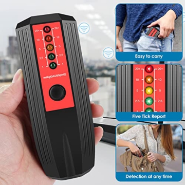 EMF Meter,EMF Reader, Electromagnetic Field Radiation Detector Battery Powered Electric EMF Detector Ghost Hunting Paranormal Equipment Tester for Industrial Construction (B) - 6