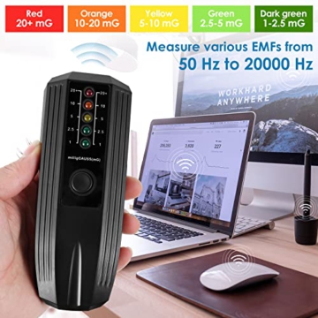 EMF Meter,EMF Reader, High Accuracy Electromagnetic Field Radiation Detector Battery Powered Electric EMF Detector Ghost Hunting Paranormal Equipment Tester for Industrial Construction - 3