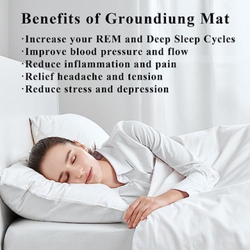 EOHELGRO Grounding Mat for Bed, Ground Therapy Grounding Mat for Better Sleep, Conductive Carbon Leatherette Grounding Mattress for Queen, King & All Size - 4