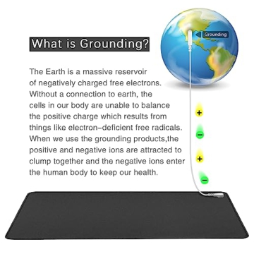 FXYSWGA Grounding Mat for Healthy Grounding Energy with Grounding Wristband and 15ft Straight Cord, Reduce Inflammation, Improve Sleep and Helps with Anxiety(26.7x10 Inch) - 3