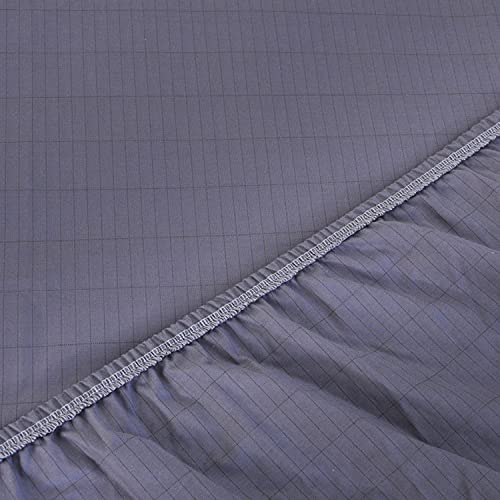 Grounding Fitted Sheet,with15 Feet Grounding Cord,Grounding Bed Cover for Efficient Sleep, Reduce Stress Natural Health (60"x80"x14") (Gray, Queen) - 2