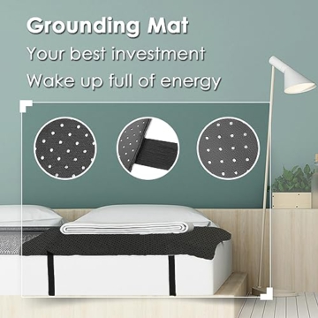 Grounding Mat, Breathable Grounding Mats Plus Grounding Cord Grounding Sheet for Better Sleep, Reduce Stress Grounding Pad (27