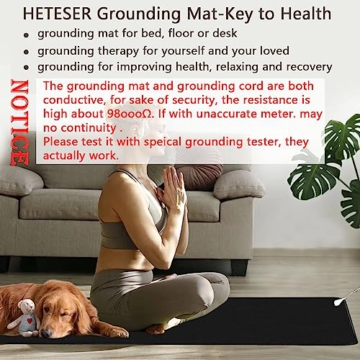 Grounding Mat for Bed, Grounding Mat for Sleeping Better Made by Conductive Carbon Leather, Grounding Mattress for Pain Relieve with a 16.4 Feet Grounding Cord (13in * 23.6in) - 3