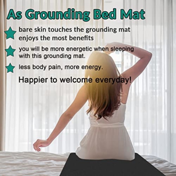 Grounding Mat for Improving Sleep, Grounding Pad for Health, Grounding Bed Mat with Grounding Cord for Better Working (35.5 * 23.6inch) - 2