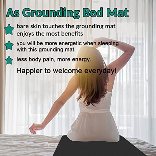 Grounding Mat for Improving Sleep, Grounding Pad for Health, Grounding Bed Mat with Grounding Cord for Better Working (35.5 * 23.6inch) - 2