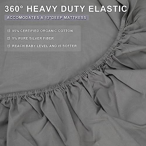 Grounding Sheets for Earthing Queen Bed, Earthing Grounding Sheets for Improving Sleep, Fitted Earthing Sheet Grounding for Better Working and Help with Anxiety, Organic Cotton & Silver Fiber - 5