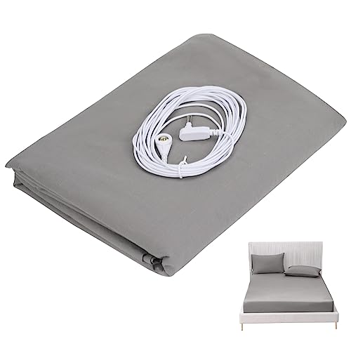Grounding Sheets for Earthing Queen Bed, Earthing Grounding Sheets for Improving Sleep, Fitted Earthing Sheet Grounding for Better Working and Help with Anxiety, Organic Cotton & Silver Fiber - 8