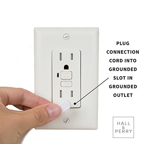 HALL & PERRY Grounding Half Sheet 35" x 90" with Connection Cord | Pure Silver Fiber for Better Sleep, Healthy Earthing Energy and EMF Recovery, Off White - 4
