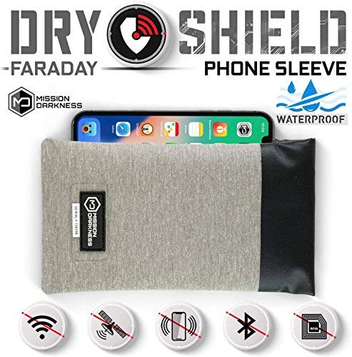 Mission Darkness Dry Shield Faraday Phone Sleeve // Slim Waterproof Dry Bag for Cell Phones + RF Shielding Liner // Signal Blocking, Anti-tracking, EMP Shield, Data Privacy, Electronic Device Security - 2