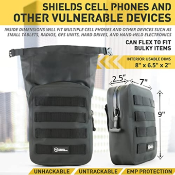 Mission Darkness Dry Shield MOLLE Faraday Pouch (2nd Gen) // Waterproof & Submergible Dry Bag + RF Shielding Liner. Signal Blocking, Anti-tracking, EMP Shield, Data Privacy, Electronic Device Security - 3