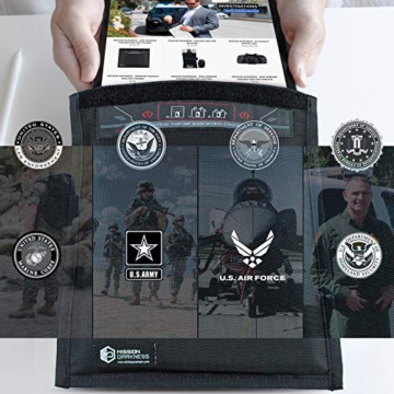 Mission Darkness Faraday Bag Bundle [Standard Collection] - Phone, Tablet, and Laptop Size Bags Included + Bonus Key fob Bag. RF Shielding, EMF Reduction, EMP Protection, Anti-Tracking & Hacking - 6
