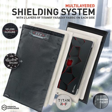 Mission Darkness Non-Window Faraday Bag for Laptops // Device Shielding for Law Enforcement & Military, Executive Privacy, Travel & Data Security, Anti-Hacking Anti-Tracking Anti-Spying Assurance - 5