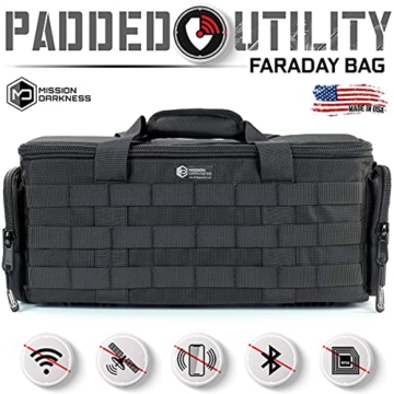 Mission Darkness Padded Utility Faraday Bag // Tactical Gear Bag with MOLLE Webbing and RF Signal Blocking Liner // Shields Delicate Electronics (Night Vision Goggles, Scopes, Cameras, Optics, Phones) - 2