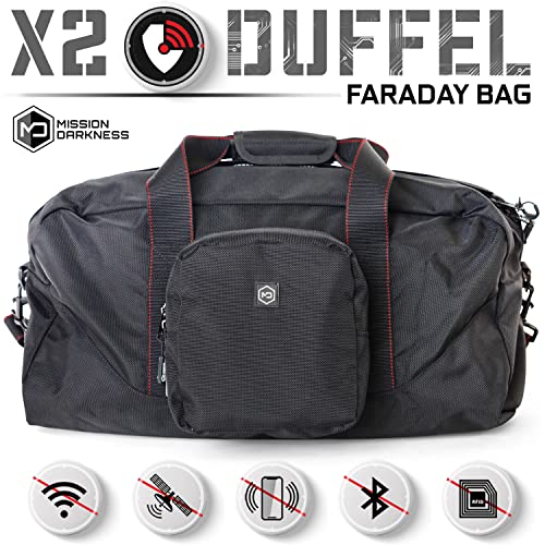 Mission Darkness X2 Faraday Duffel Bag + Detachable MOLLE Faraday Pouch (Gen 2) // Military-Grade RF Shielding for Large Electronics & Mobile Devices // Digital Forensics Signal Isolation Data Privacy - 8