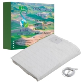 Earthing Grounding Fitted King Size Sheet – Earthing Sheet for Healing Sleep and Wellbeing - Supplied c/w 15 ft Bed Grounding Cord - 1