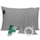 Grounding Pillowcase King with 15ft Grounding Cord Conductive Grounding Pillowcase 20x36in Silver Fiber Improve Sleep Reduce Stress Anxiety Relief Gray 1pc - 1