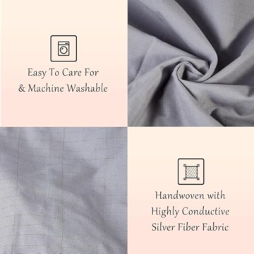 Grounding Sheets King with Grounding Mat, 95% Organic Cotton + 5% Pure Silver Fiber, Grounding Sheet Earth Connected Bedding Fitted Earth Sheets with Grounding Cord (76