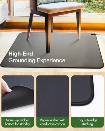 Feraco Grounding Mat for Bed, Large Earthing Pad for Sleep, 35.4