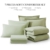 WRENSONGE Sage Green Queen Comforter Set, 7 Pieces Soft Microfiber Comforters Queen Size with Fitted Sheet, Flat Sheet, 2 Pillow Shams, and 2 Pillowcases- Warm Bedding Sets Queen for All Season - 7