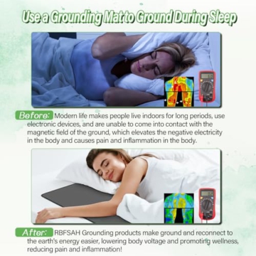 Grounding Mat for Bed for Improve Sleep, Pain Relief, Inflammation, Earth Mat Grounding Pad Balanced Energy, Wellness, Enjoy The Grounding Effect at Home (Twin/TwinXL) - 3