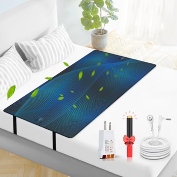 Grounding Mat for Bed for Improve Sleep, Pain Relief, Inflammation, Earth Mat Grounding Pad Balanced Energy, Wellness, Enjoy The Grounding Effect at Home (Twin/TwinXL) - 1