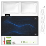 Grounding Mat for Bed, Grounding Sheet for Sleep Anti-Slip PU Conductive Carbon Grounding Therapy Mattress for Pain Relief Improve Sleep with Grounding Cord, Safest Ground Adapter 27"x76" King - 1