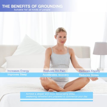 Grounding Pillowcase Queen Conductive Grounding Pillow Cases Organic Cotton Grounding Sheets with 15ft Grounding Cord for Better Sleep Pain Relief Improve Energy (20X30in) 1PC - 3