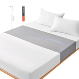 Grounding Sheets for All Mattress Sizes, BOVEREY Grounding Mat for Bed 10% Silver Fiber+90% Organic Cotton Grounding Sheets Sleeping Earth Grounded Mat, with Cord & Tester 104.3"x23.6" (Gray) - 1