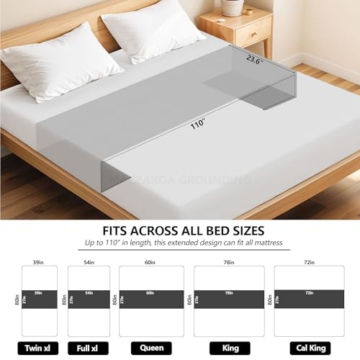 Grounding Sheets – Grounding Mat for Bed, 10% Silver Fiber Grounded Fitted Bed Earth Sheets for All Mattress Sizes, Includes Grounding Cord (Deep Gray) - 4