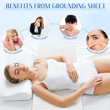 Grounding Sheets, Grounding Mat for Bed, Earth Connected Grounding Sheets, ZORERRY 10% Silver Fiber+90% Cotton Grounded Sheet Mat 24