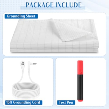 Grounding Sheets, Grounding Mat for Bed, Earth Connected Grounding Sheets, ZORERRY 10% Silver Fiber+90% Cotton Grounded Sheet Mat 24