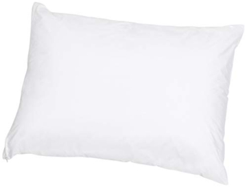 Amazon Basics Standard Pillowcase with Zipper, 100% Cotton Hypoallergenic, Pillow Protector, White (27 x 21 Inches), Pillows Not Included - 2