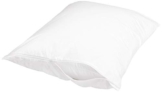 Amazon Basics Standard Pillowcase with Zipper, 100% Cotton Hypoallergenic, Pillow Protector, White (27 x 21 Inches), Pillows Not Included - 1