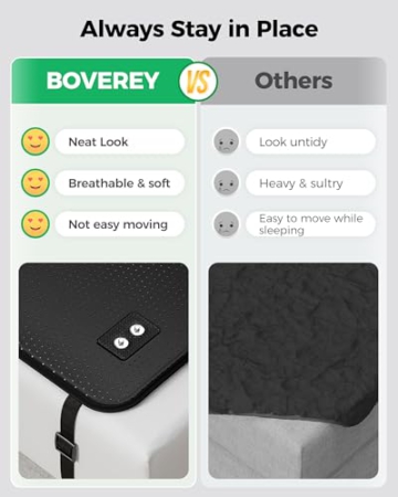 BOVEREY Grounding Mat for Bed, Grounding Sheets Earth Connected Grounded Pad for Sleeping, Earth Mat Mattress Cover Grounded Kit, Cord & Tester Included (Black, California King) - 3