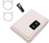 Grounding Flat Sheet, Conductive Mat with Pure Silver Thread for Better Sleep Healthy Earth Energy White Color with Cords and Grounding Bracelet (Full 54x75 Inch) - 1