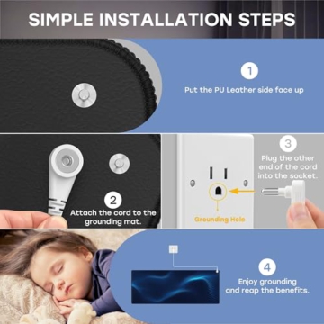 Grounding Mat Kit -Universal Grounding Mat (10 x 26.7) for Healthy Grounding Energy with Grounding Wristband and 15ft Straight Cord,Indoor Grounding for Full Body Balance & Wellness Support - 7
