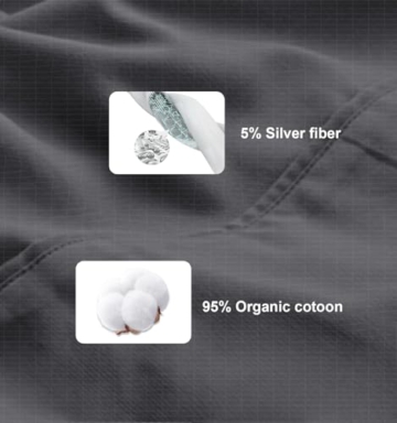 Grounding Sheet Kit, Grounding Flat Sheet with 15ft US Grounding Cable, Fits All Bed Sizes, Natural Cotton&Silver Fiber,High Conductivity Grounding Mat for Better Sleep (Full) - 2