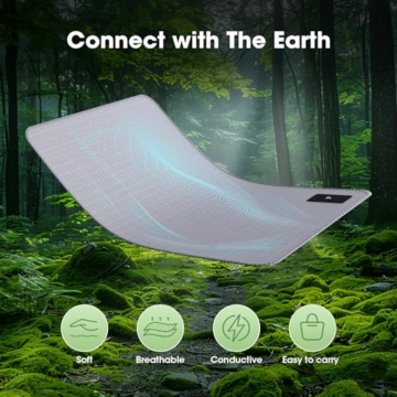 Grounding Mat for Bed, Grounding Mat with 10% Silver Fiber and 90% Cotton, 27’’x60’’ Connected Earth Grounding Sheets with Outlet Tester and Grounding Cord (Queen) - 3