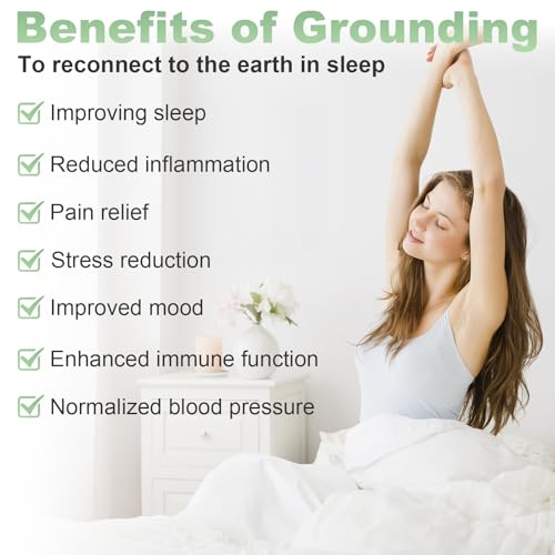 CHALTOUL Grounding Sheets Twin Size Premium Cotton for Healthy Sleep Therapy, Deep Pocket Grounding Fitted Sheets Includes Grounding Cord (Gray, Twin -39"x75"x14") - 3